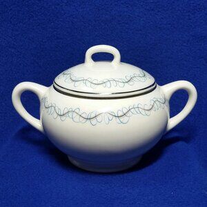 Vintage W.S. George China Craft Sugar Bowl With Lid 284 840 H Pattern MCM 1950's